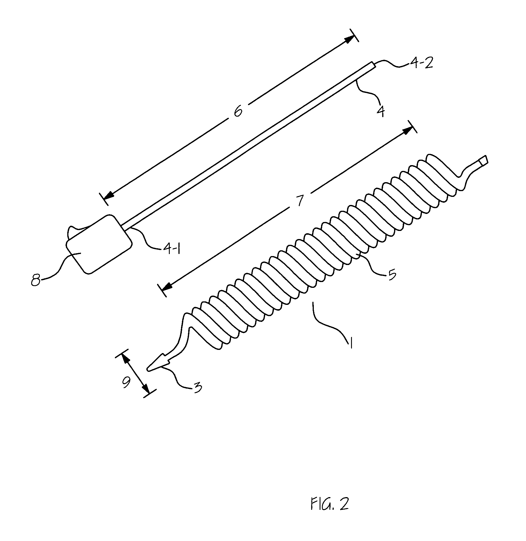 Anti-tangle elastic wire for coiled hoses and wires