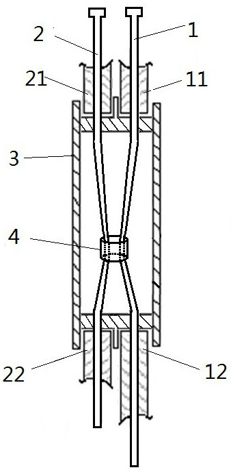 Left-right linkage brake cable