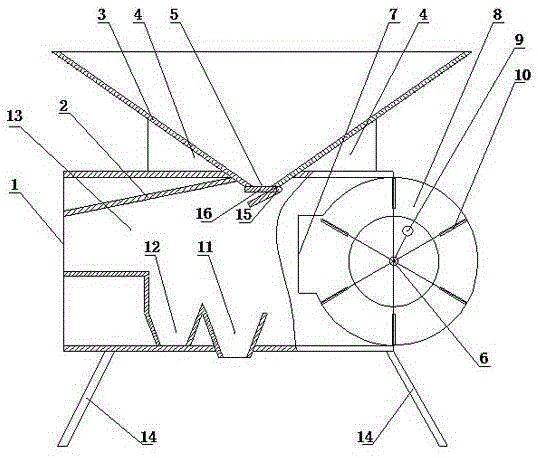 Novel grain winnowing device