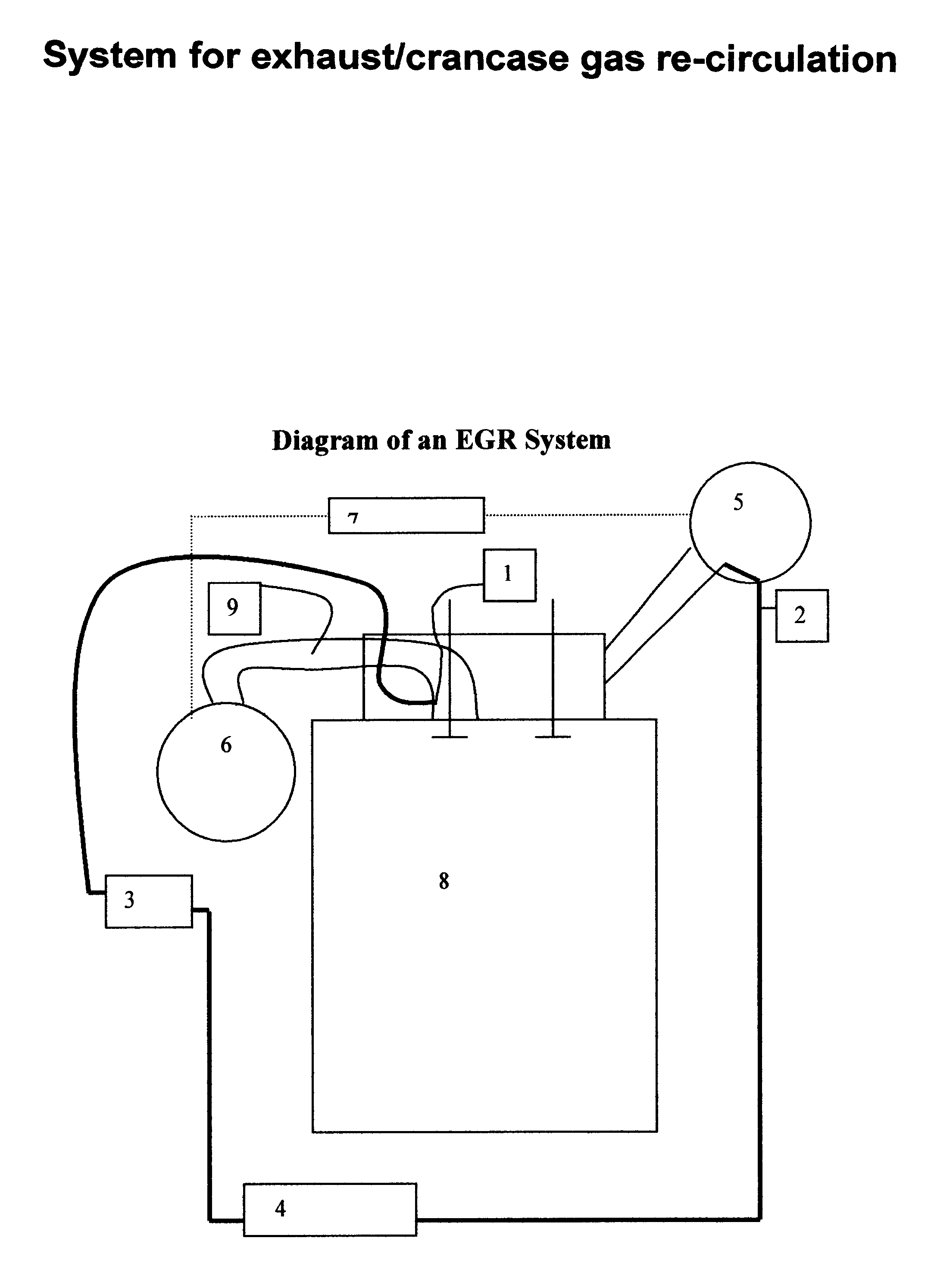 System for exhaust/crankcase gas recirculation