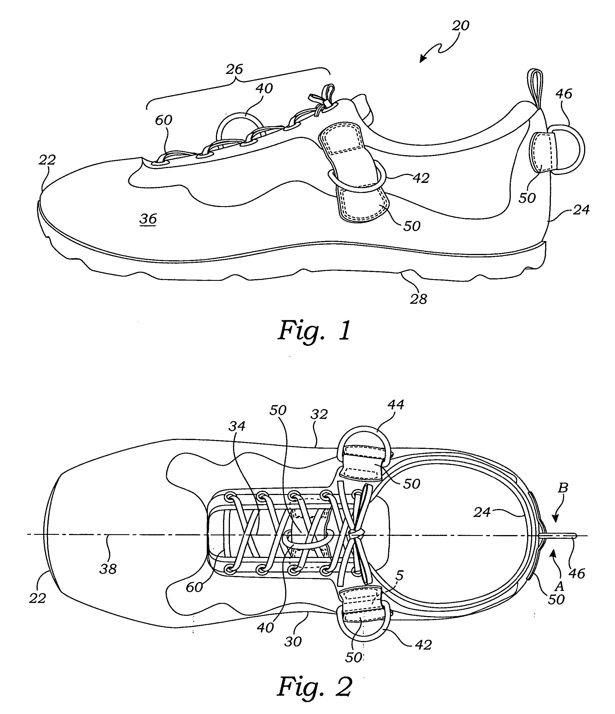 Training shoe with swivel attachment points and method of use