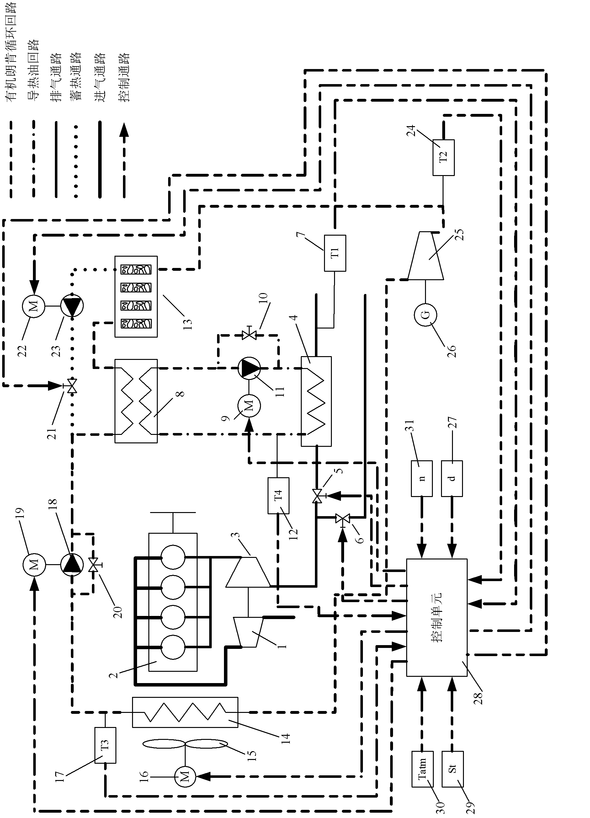 Recovery system with heat accumulator for internal combustion engine exhausting waste heat and control method