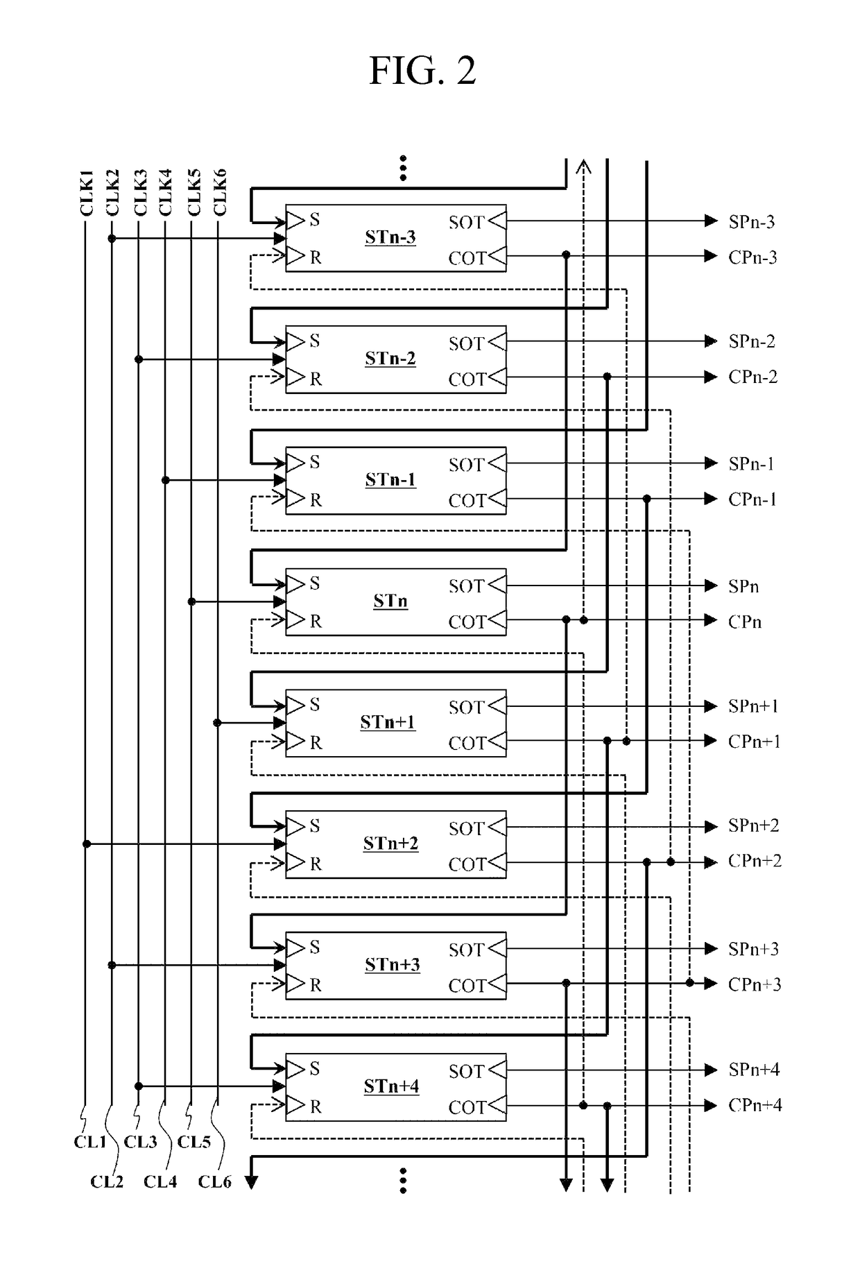 Shift register with multiple discharge voltages