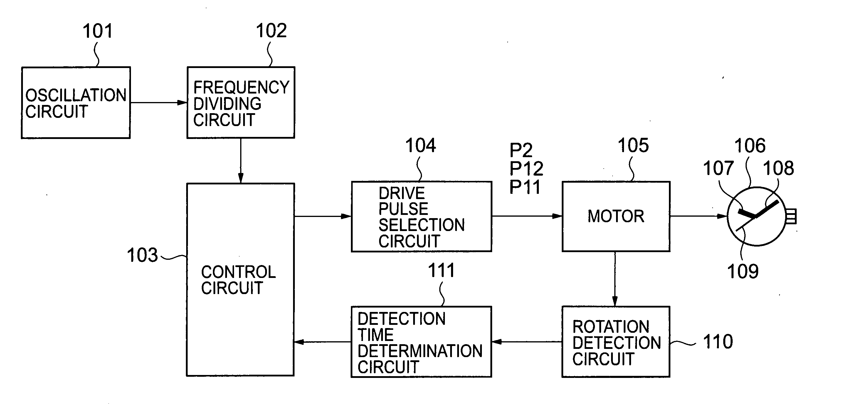 Analogue Electronic Clock and Motor Control Circuit