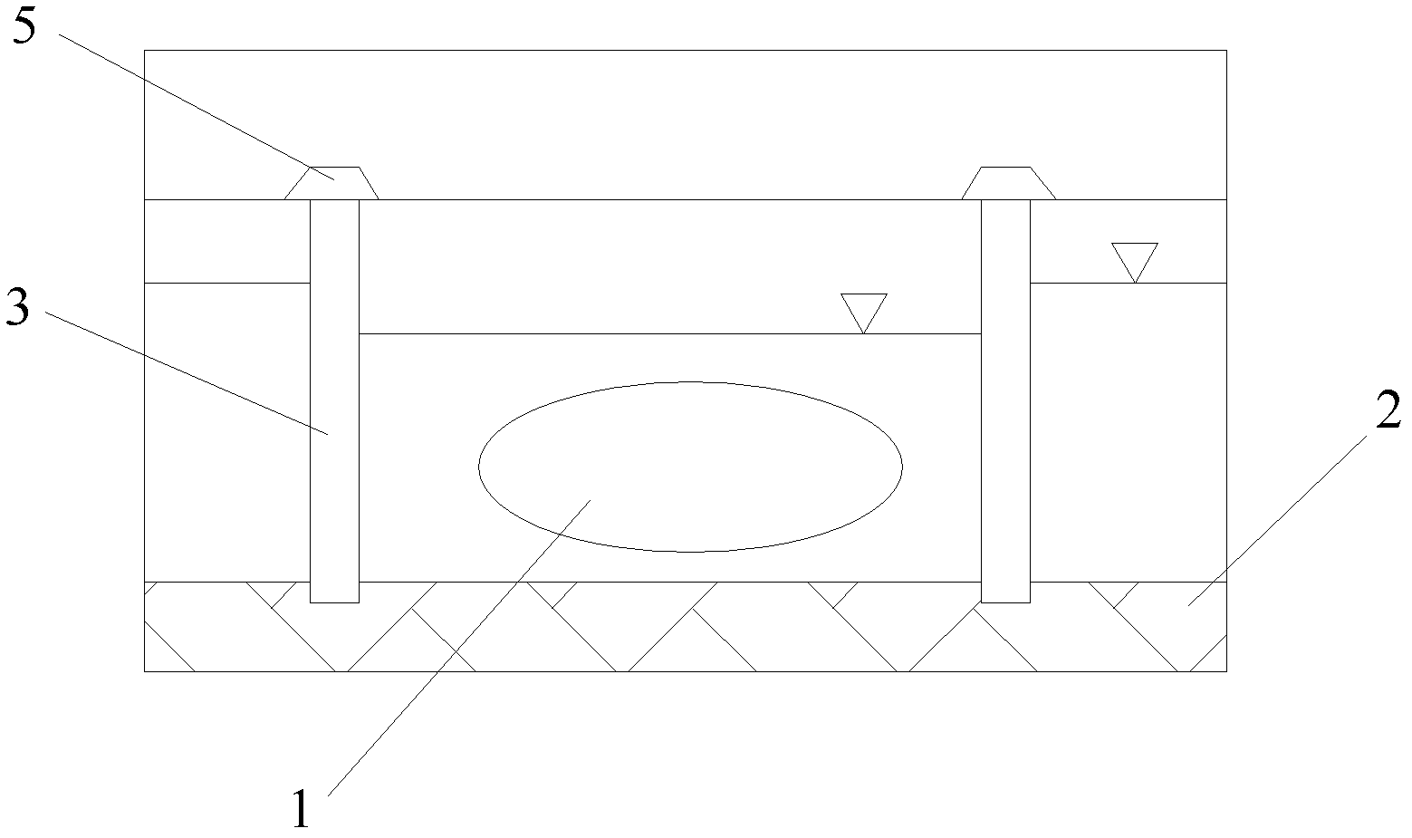 Construction method of separation wall for carrying out in situ separation repair on pollution site