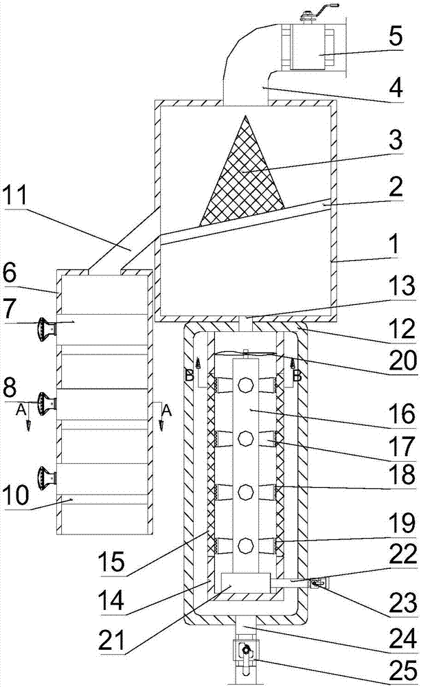 Unpowered automatic impurity-removing device for river sand mining equipment