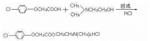 The synthetic technique of meclofenoxate hydrochloride crude product