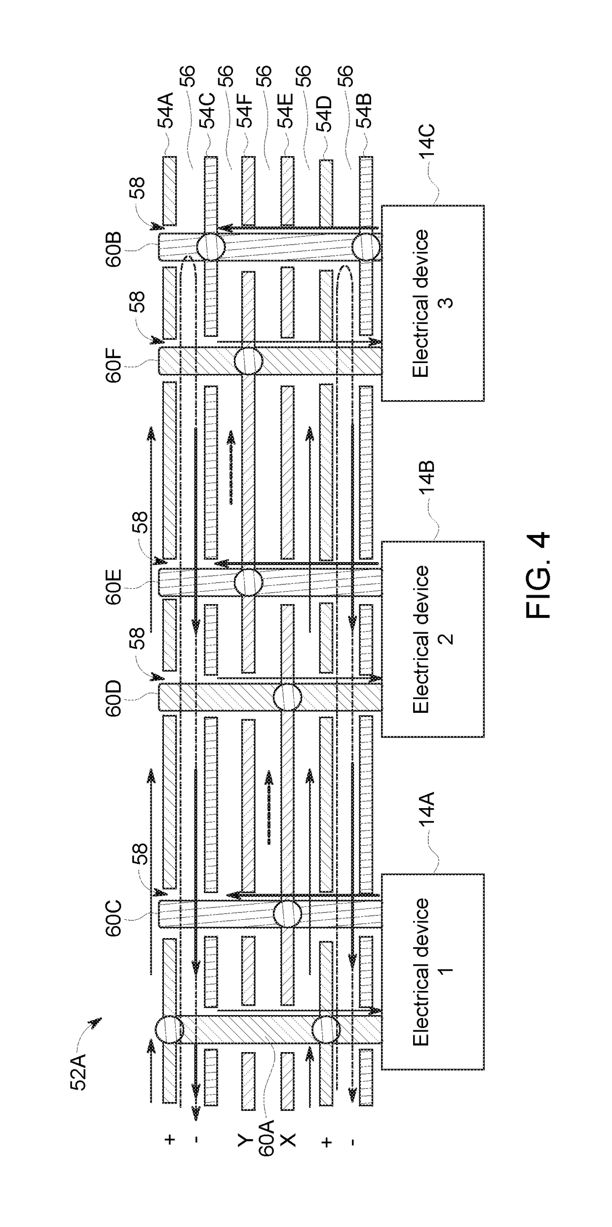 Cascaded electrical device bus structure systems and methods