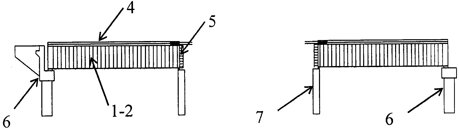 Prefabricated steel-concrete combination T beam with corrugated steel web and construction method