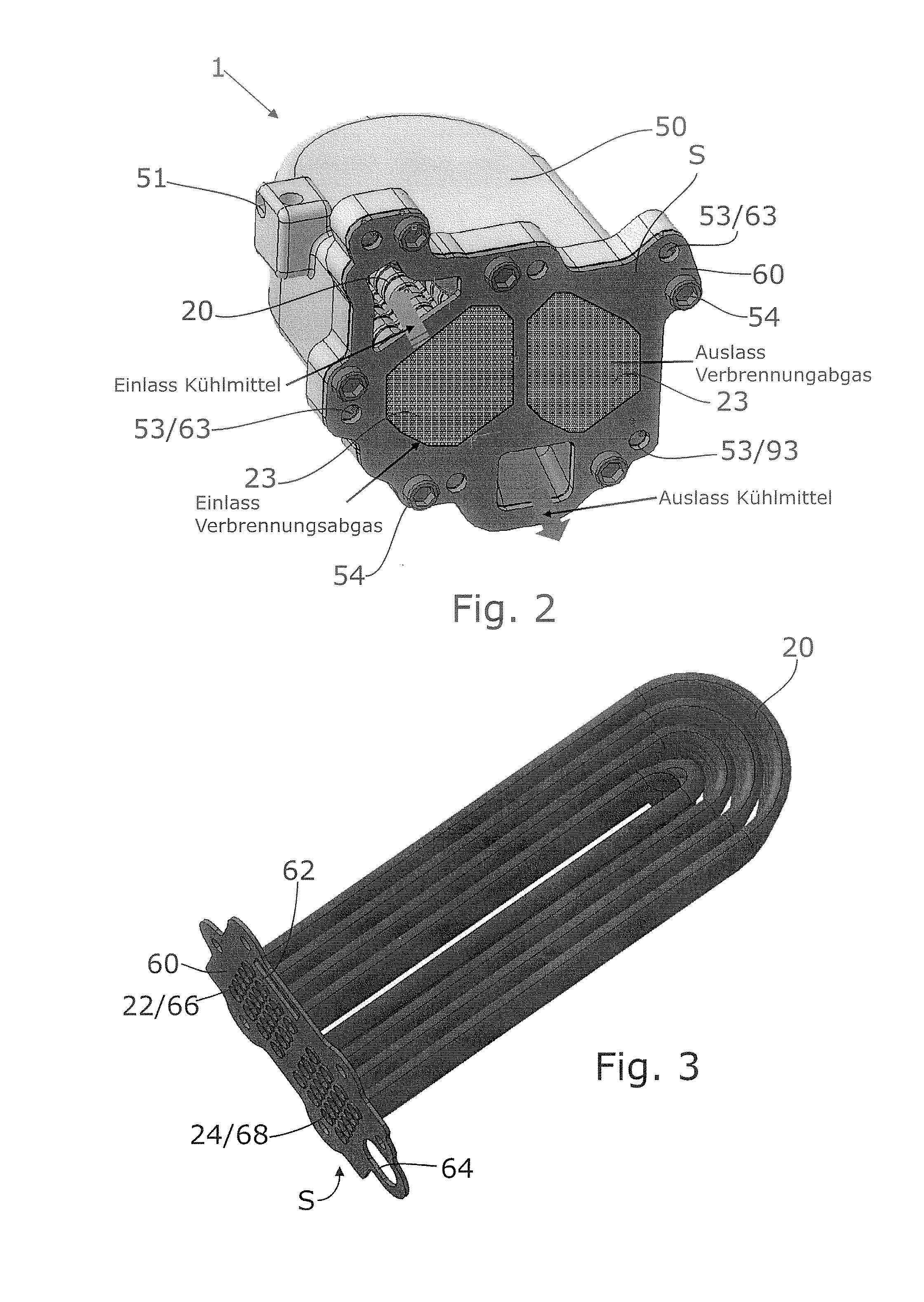 Exhaust gas heat exchanger with integrated mounting interface