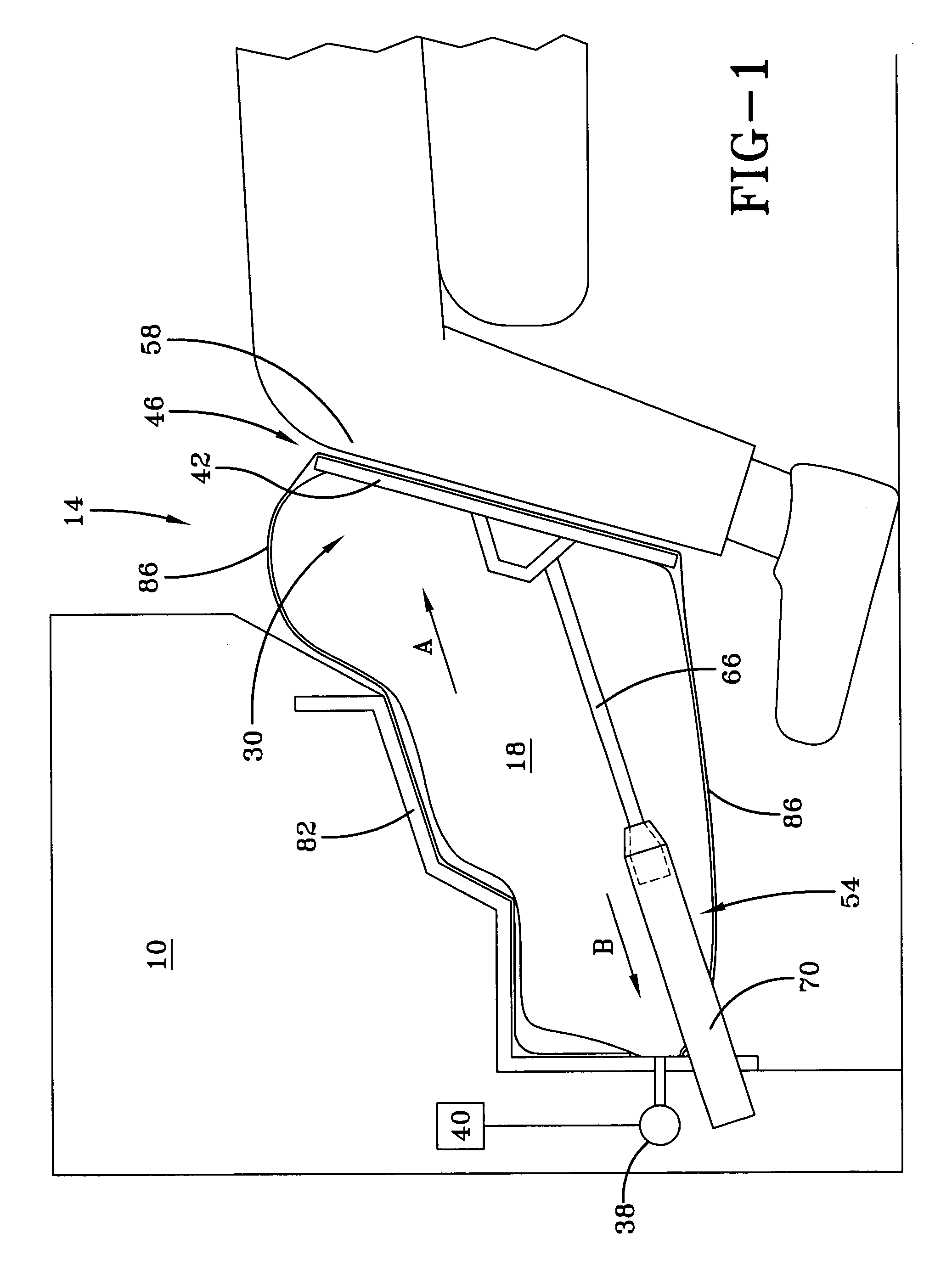 Upward deploying inflatable knee bolster with mechanical guides