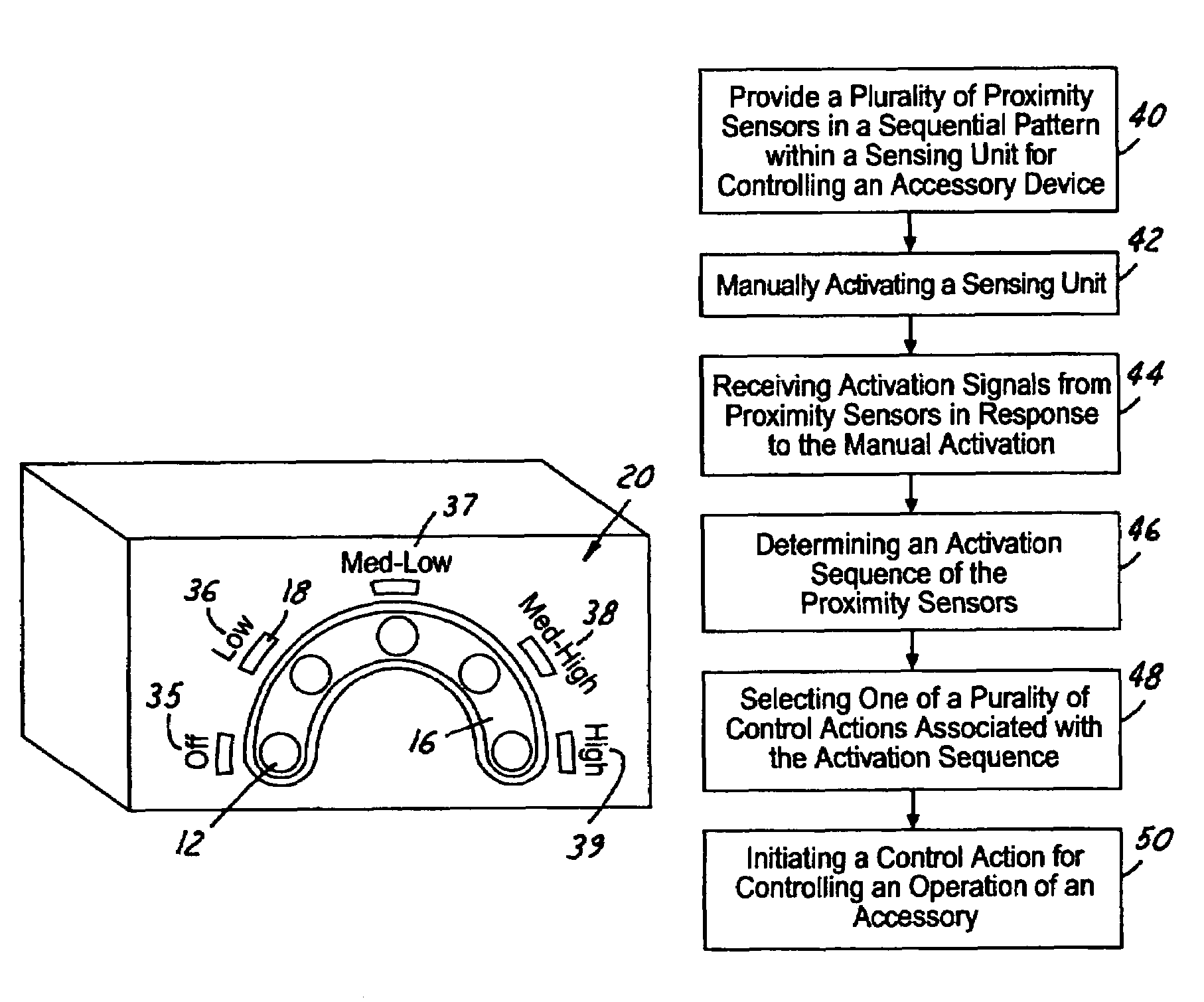 Vehicle accessory proximity sensor slide switch