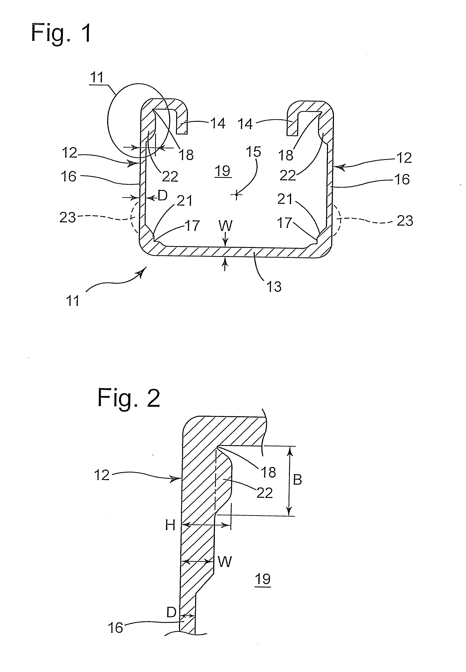 Profile and method of forming same