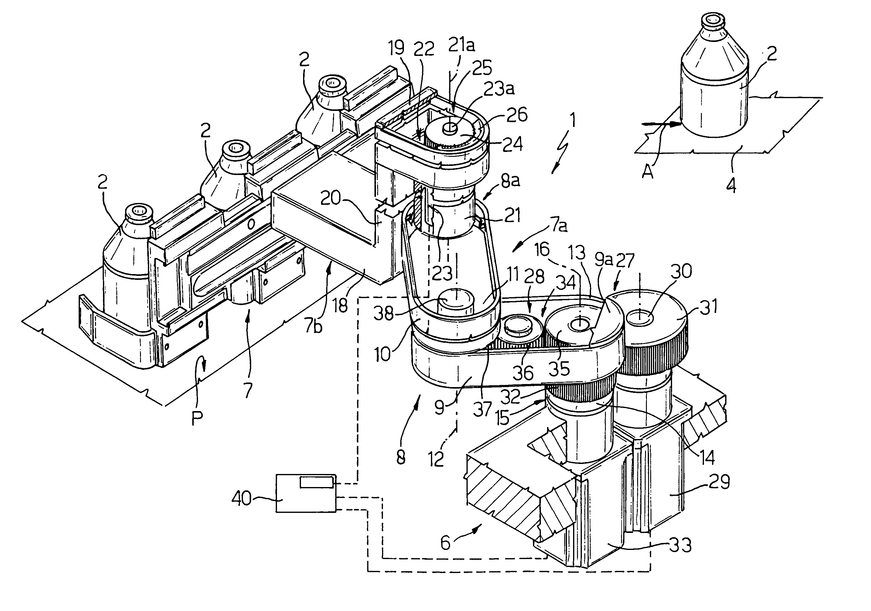 Transfer unit for transferring glass articles