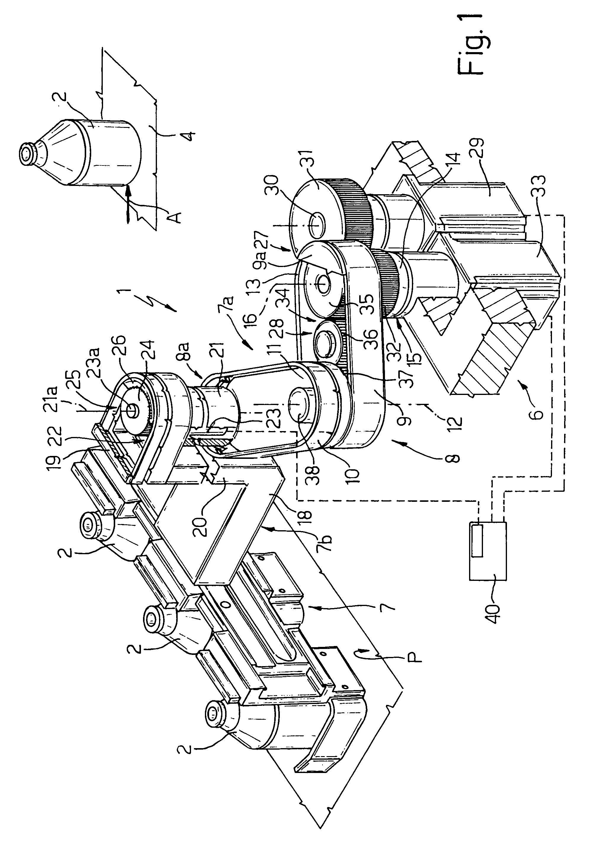 Transfer unit for transferring glass articles