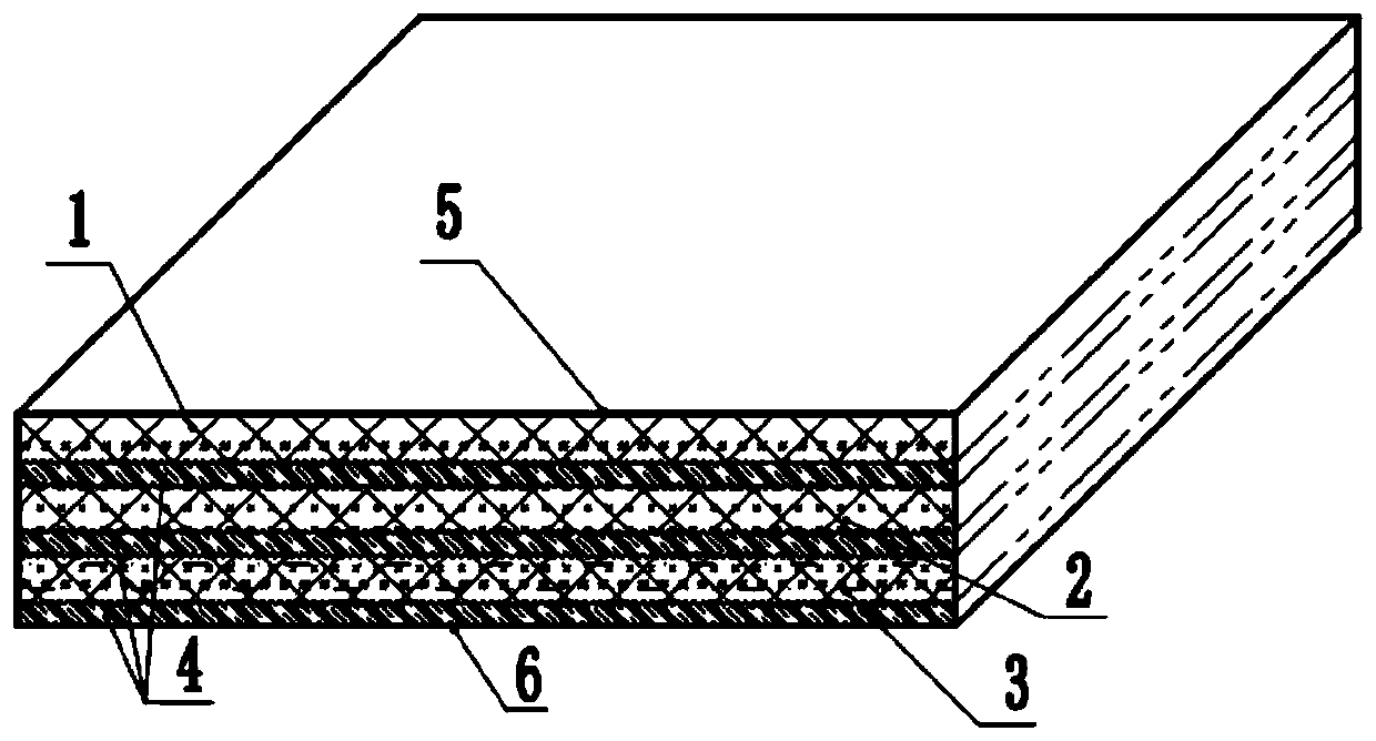 Non-woven fabric composite self-lubricating gasket with gradient distribution in thickness direction