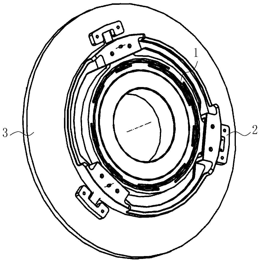 Flexible supporting structure for space camera reflector