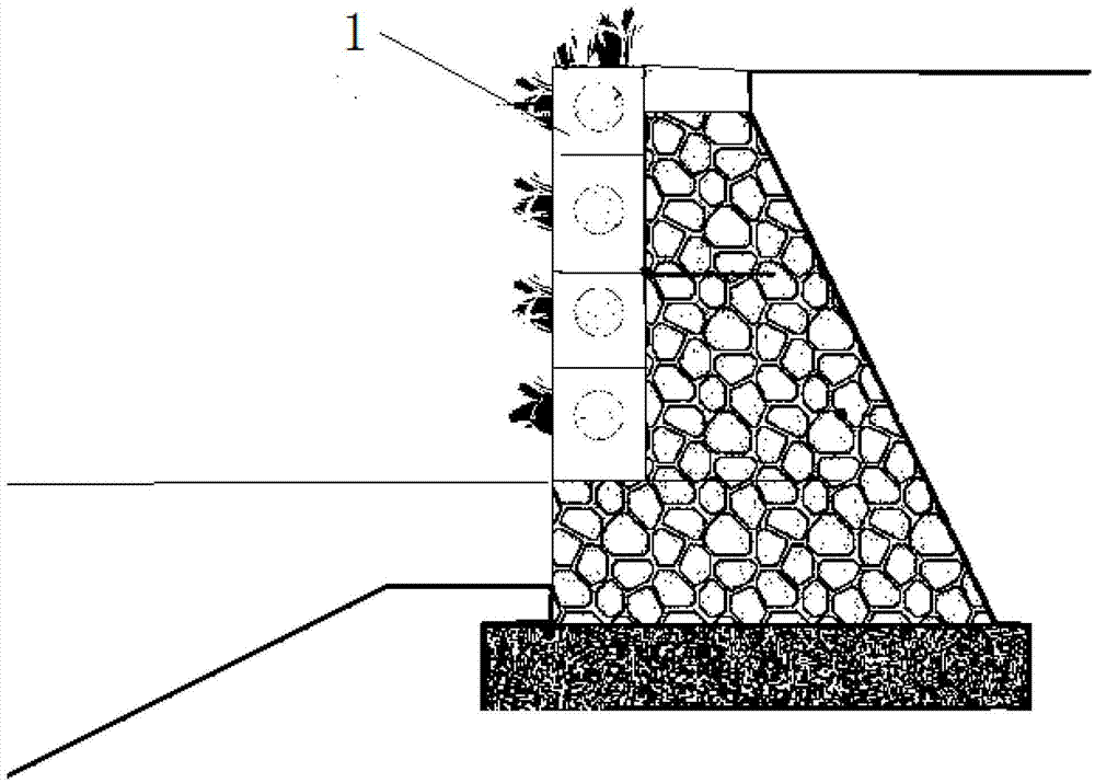 Ecological compound substrate, compound bio-ecological building block and compound bio-ecological retaining wall