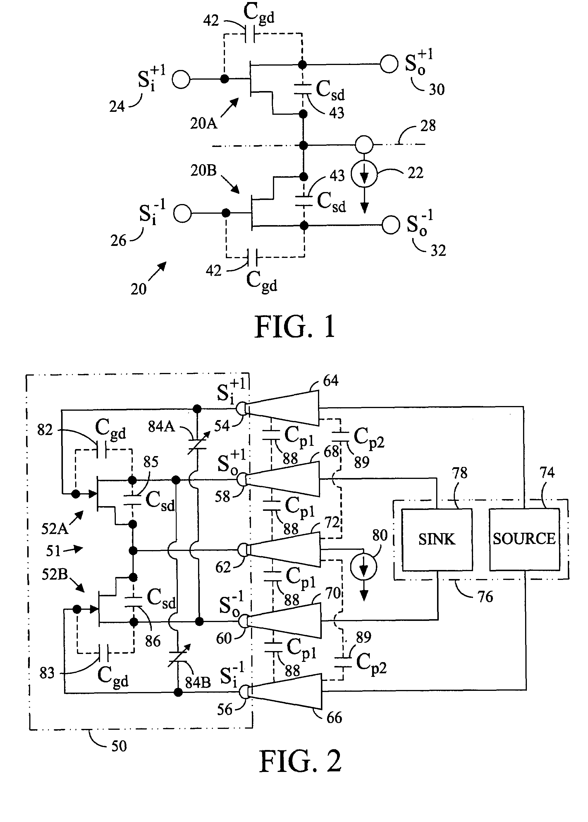 Test structure and probe for differential signals