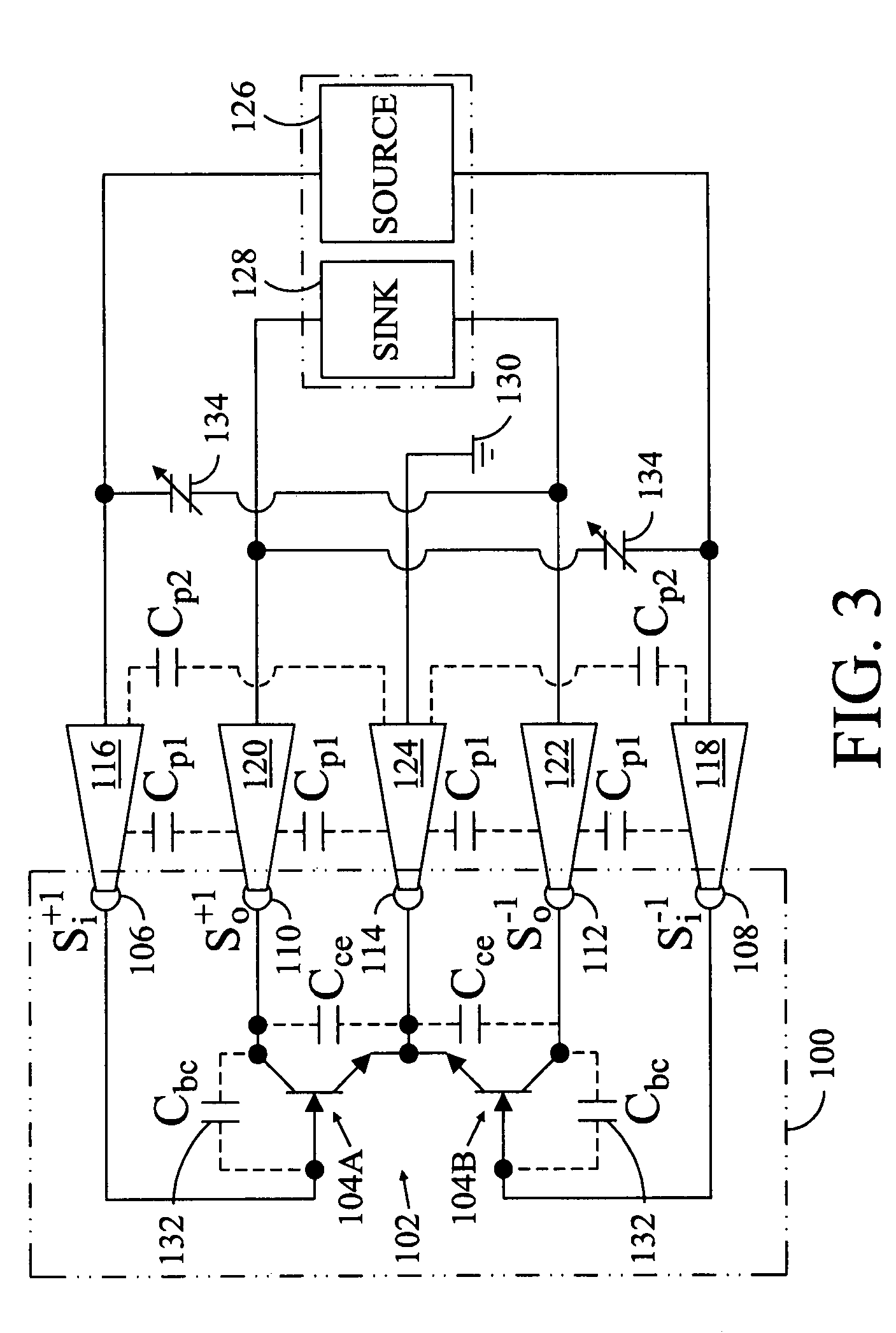 Test structure and probe for differential signals