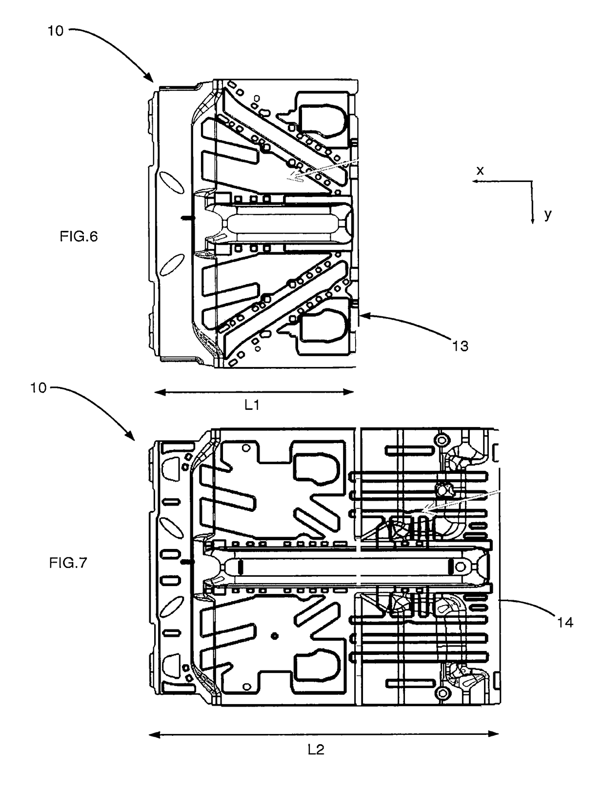 Underbody for the co-installation of an electric engine and a heat engine