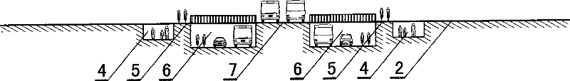 Low span-depth path separate passing through inter change cross junction