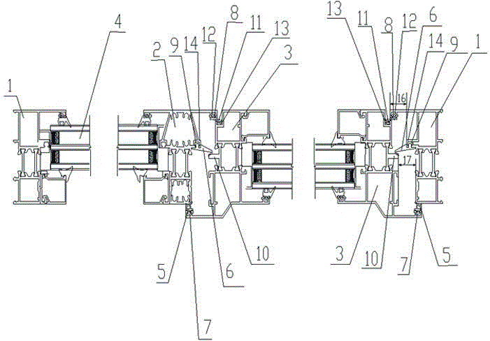 Aluminum alloy outward opening window with good sealing performance