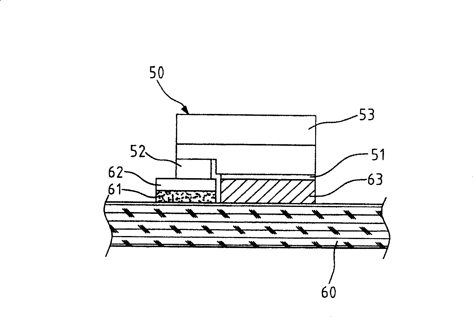 Packing structure of chip inverted-mounted light-emitting diode and packing method thereof