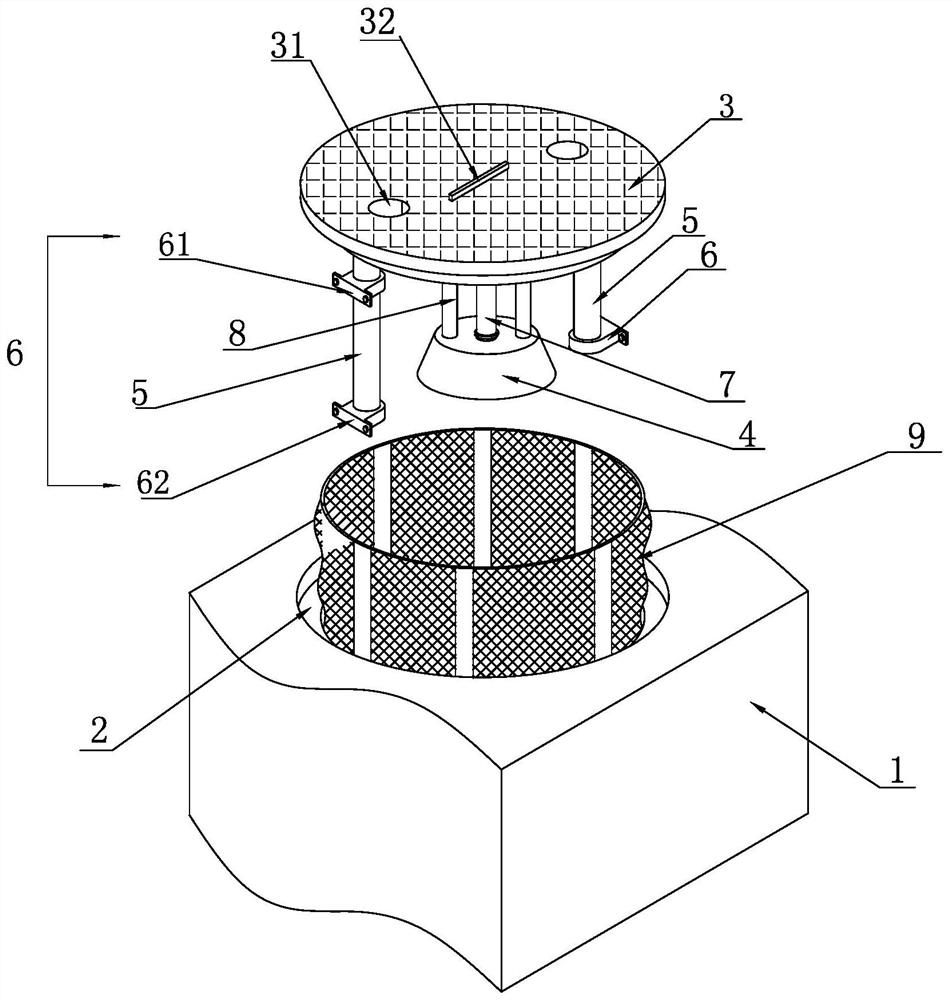 Safe municipal drainage well lid with floating warning function