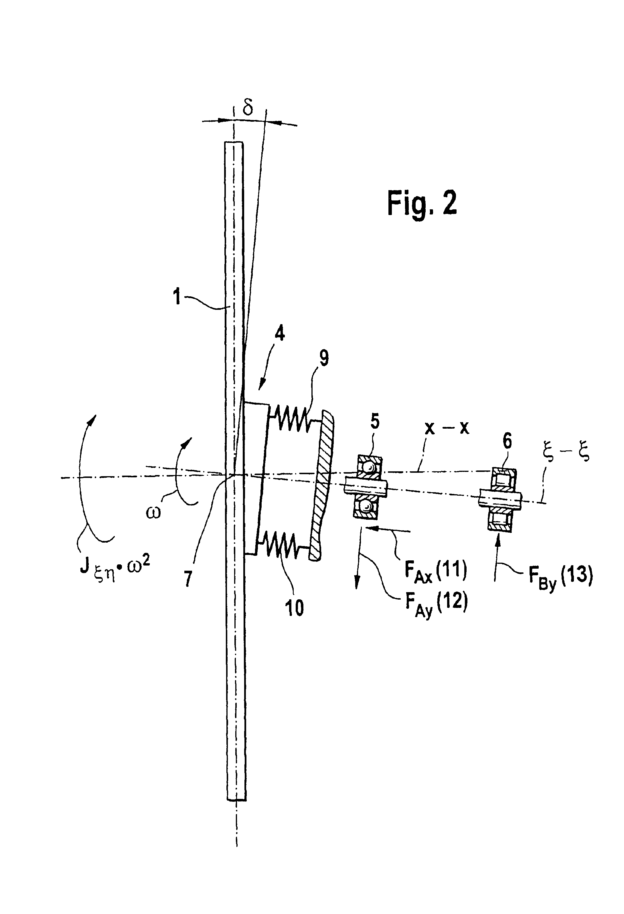Fan attachment with dynamic out-of-balance equalization