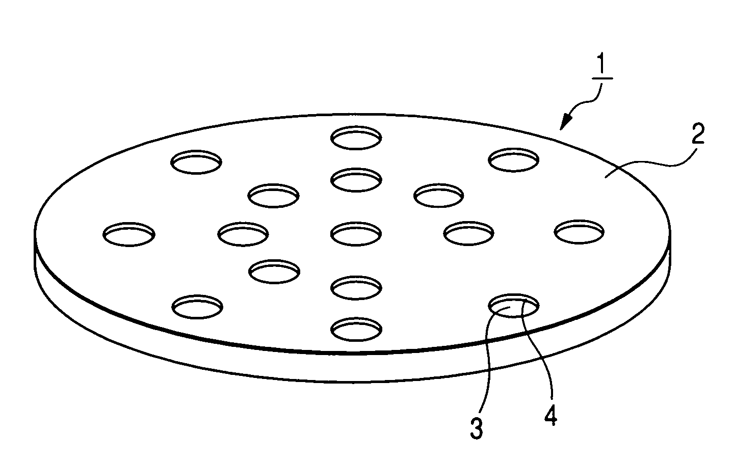 Gas dispersion plate and manufacturing method therefor