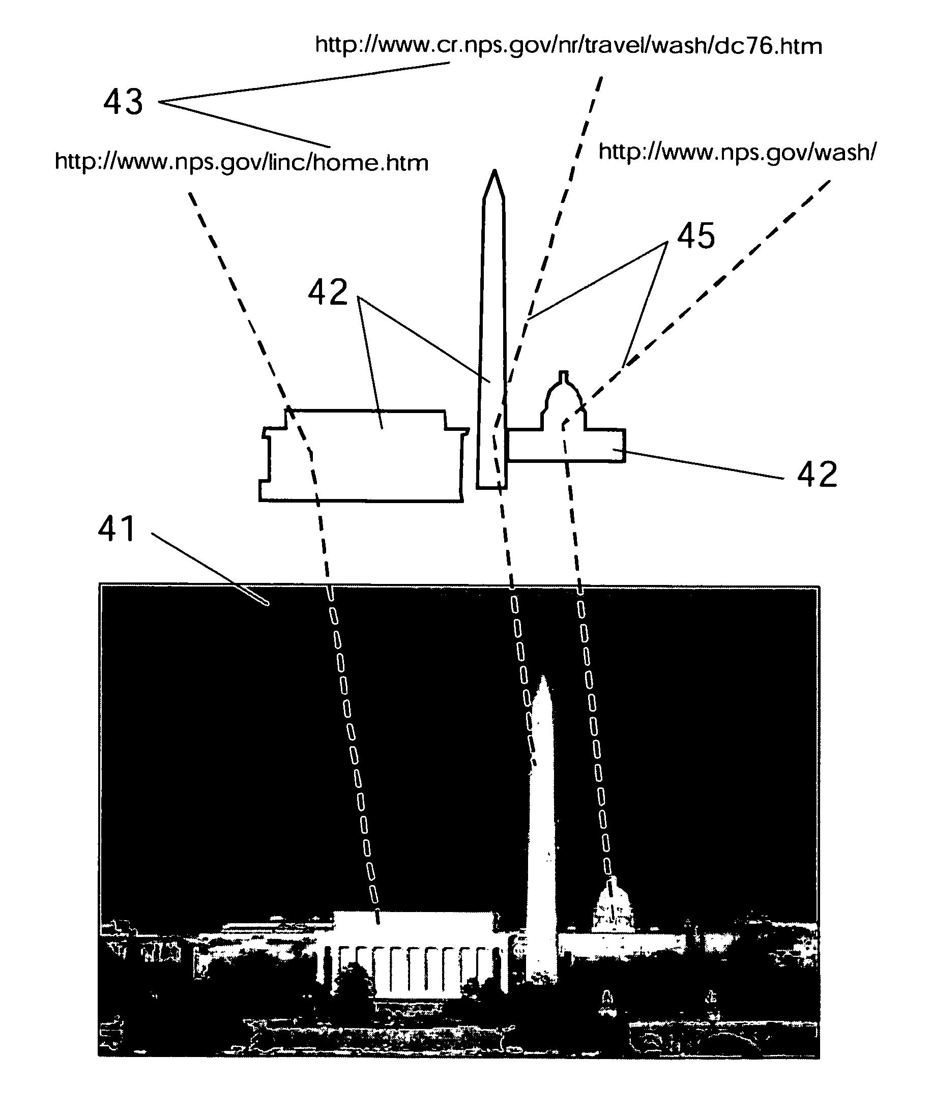 Imaging systems including hyperlink associations