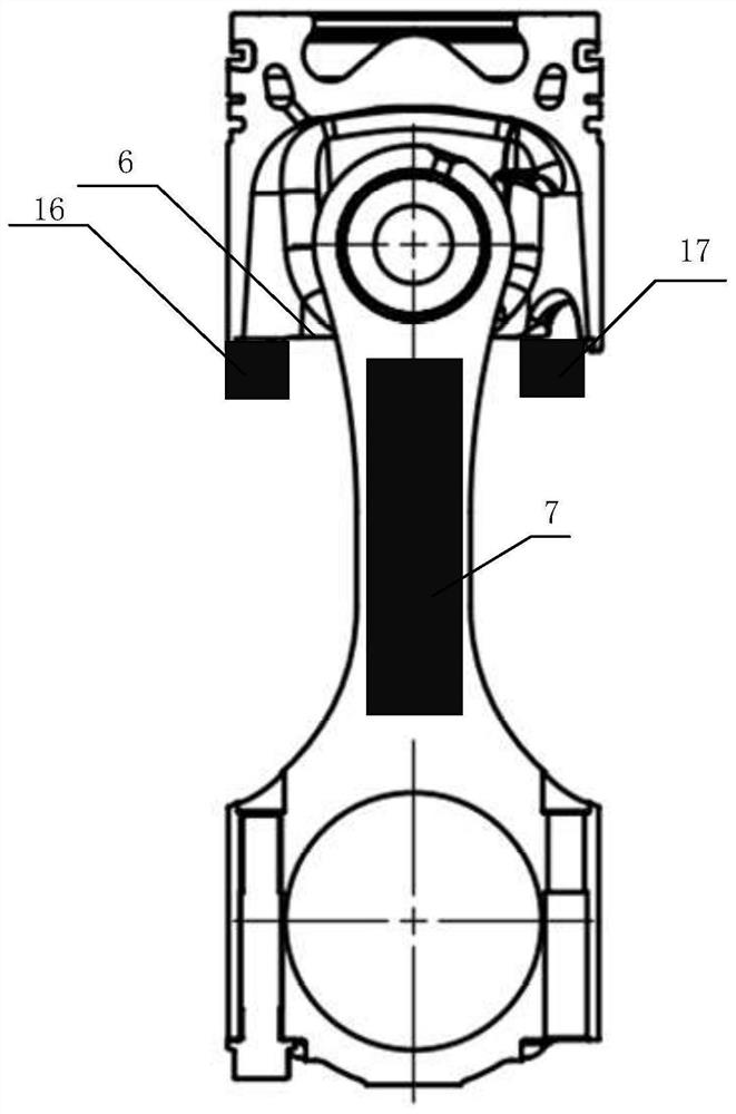 Internal combustion engine piston monitoring system achieving induction power supply