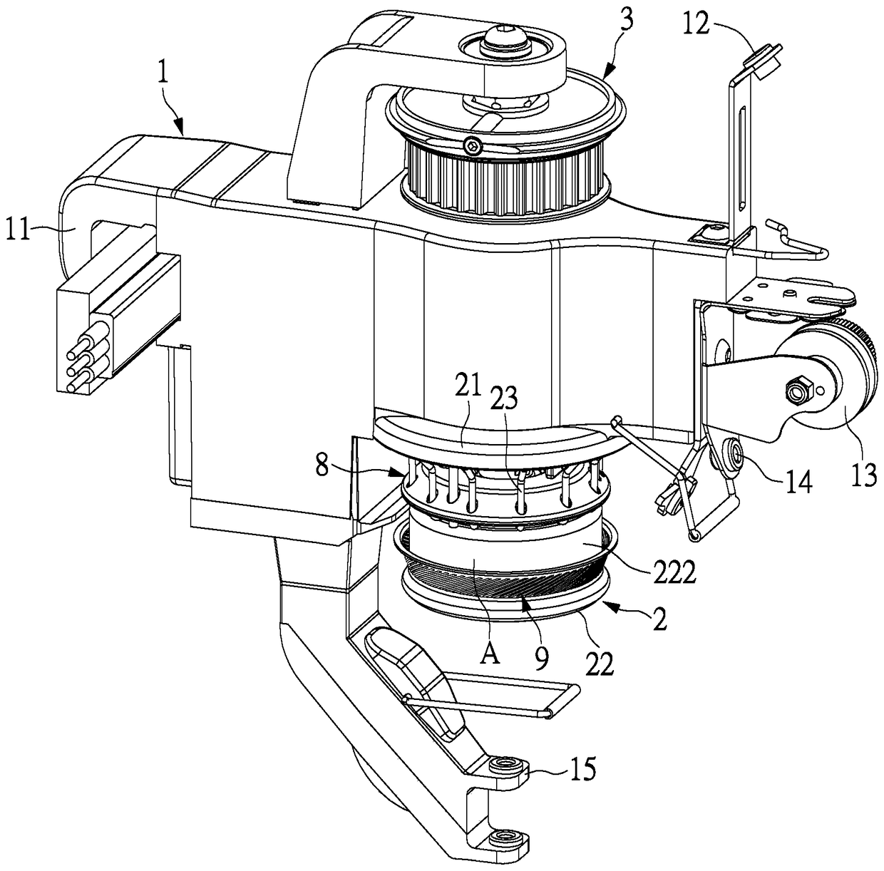 Yarn feeding device, yarn storage wheel of yarn feeding device and assembly method thereof