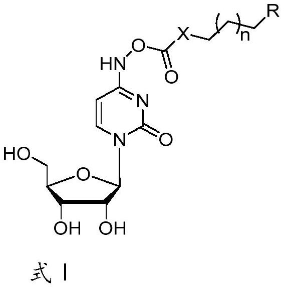 N4-hydroxycytidine lipid prodrug as well as preparation method and application thereof