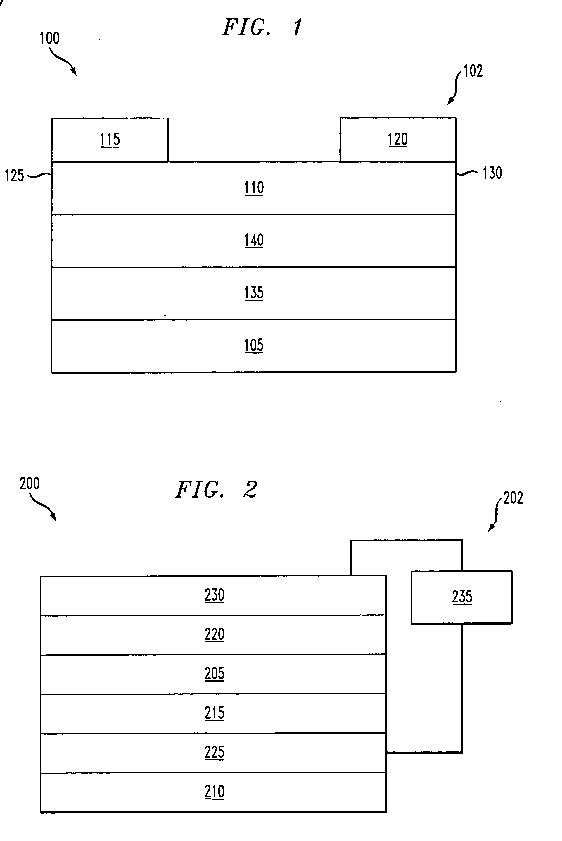 Acene compositions and an apparatus having such compositions