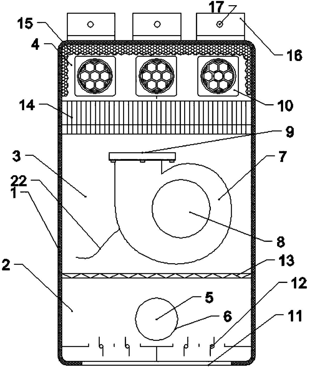 Wall-mounted fresh air clearing machine