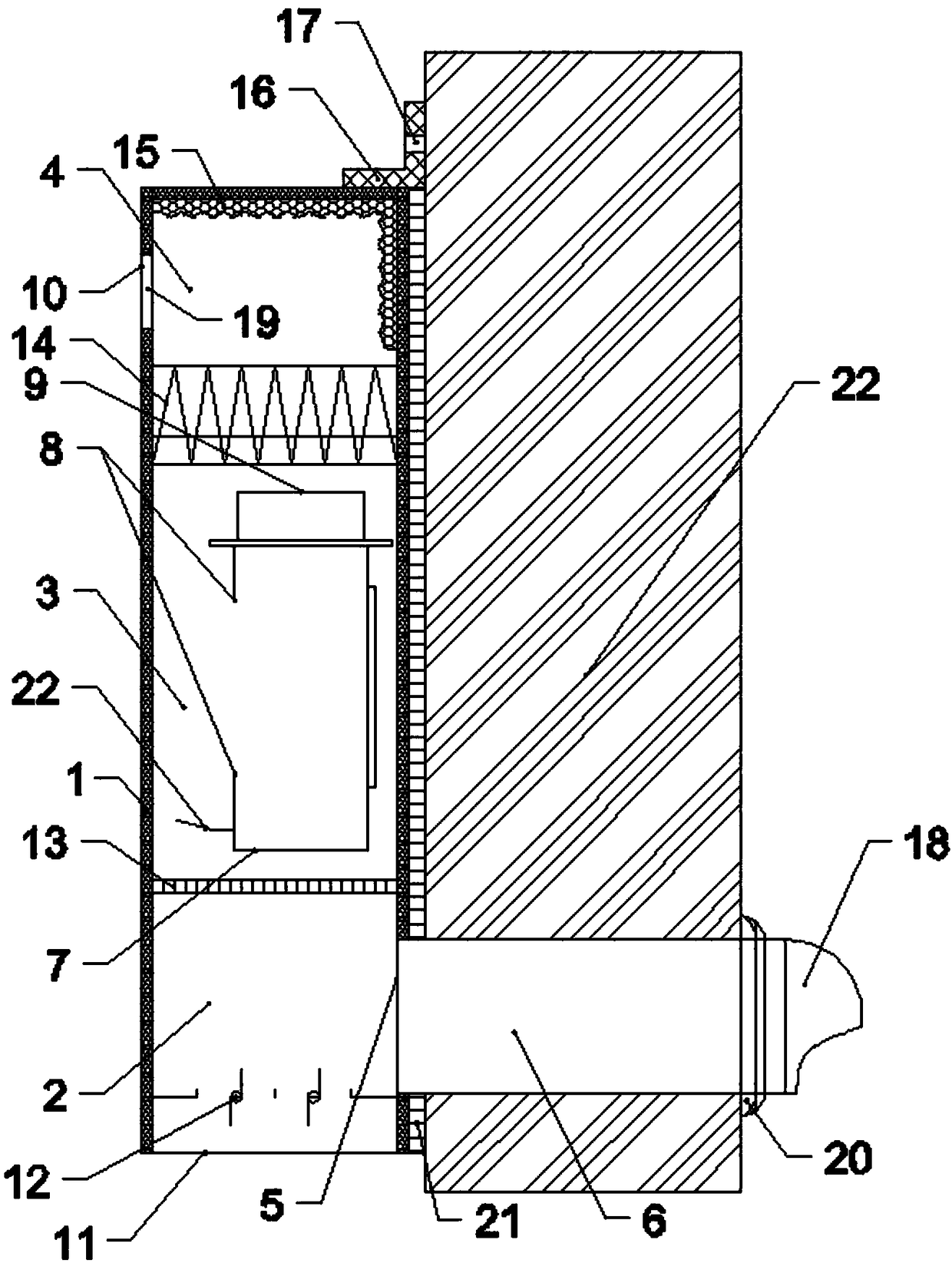 Wall-mounted fresh air clearing machine