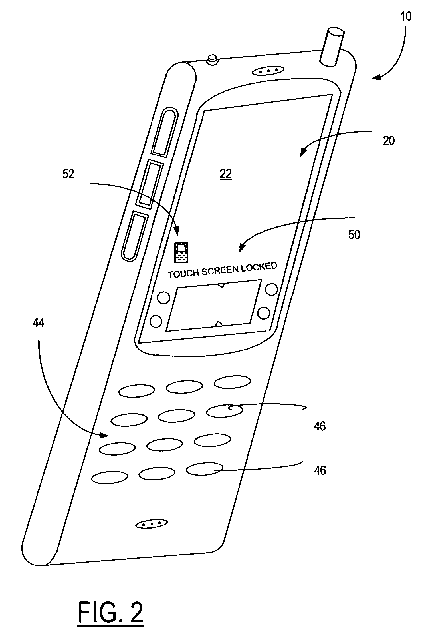 Method and apparatus for locking a mobile telephone touch screen