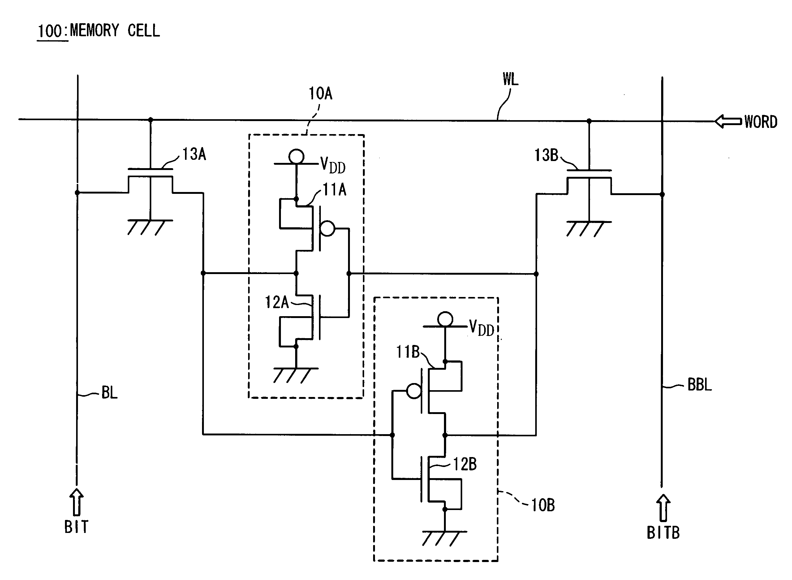 Static semiconductor memory device