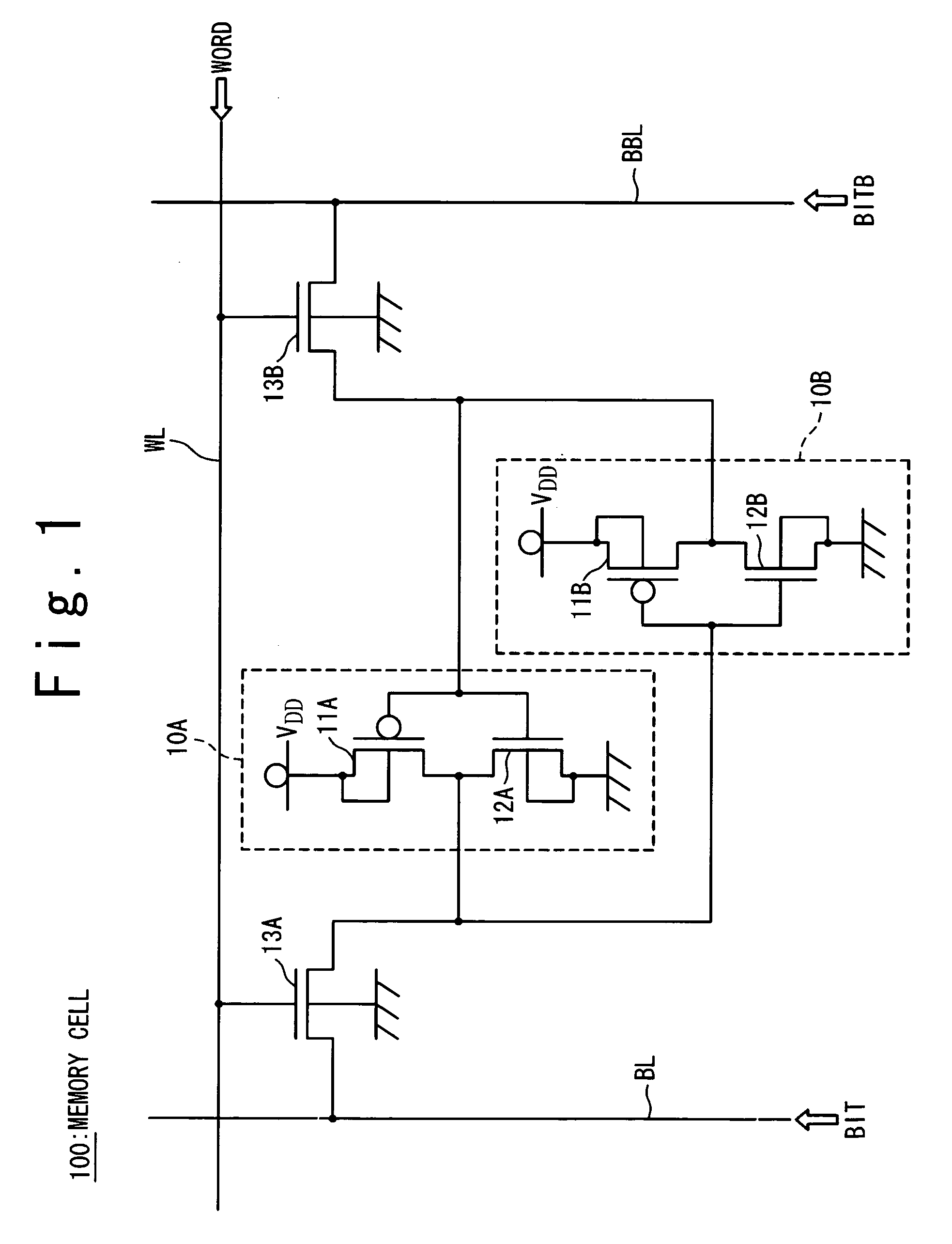 Static semiconductor memory device