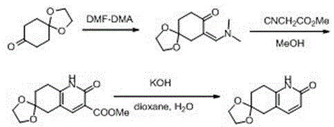Synthesis method for preparing huperzine A intermediate