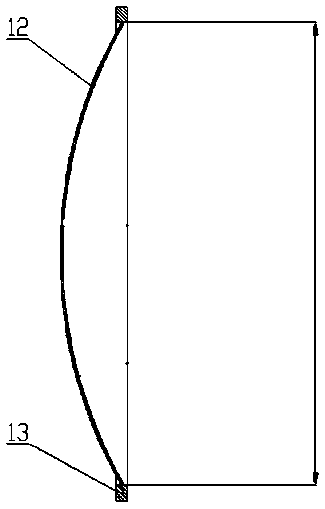 Waveguide ring mold vacuum vessel with concave spherical crown door