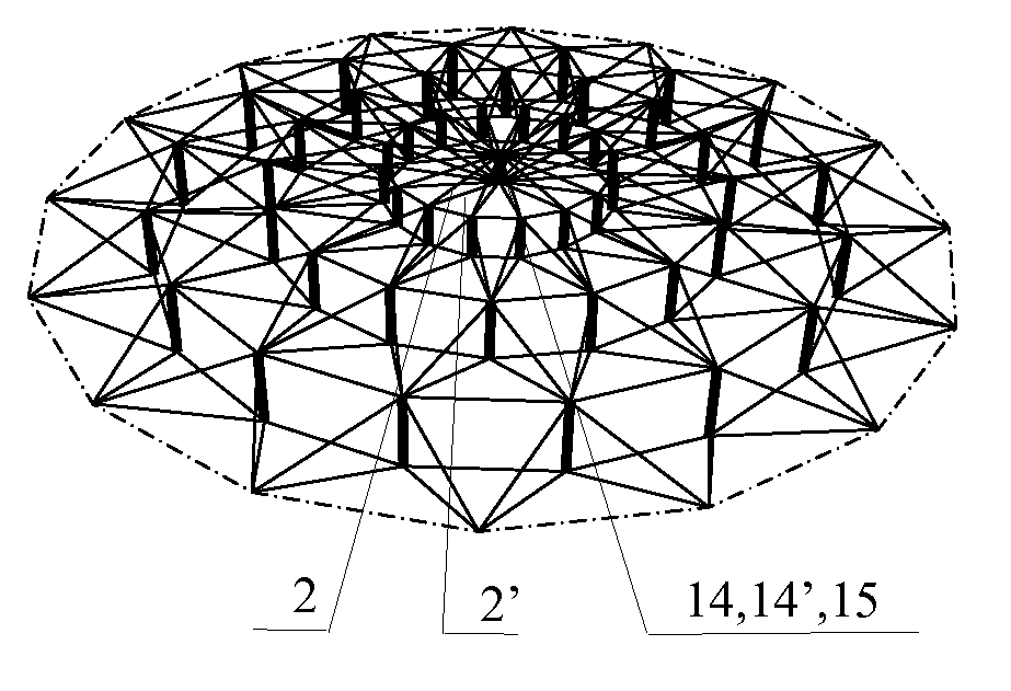 Layer-by-layer double-hoop sunflower-shaped cable dome structure and its construction method