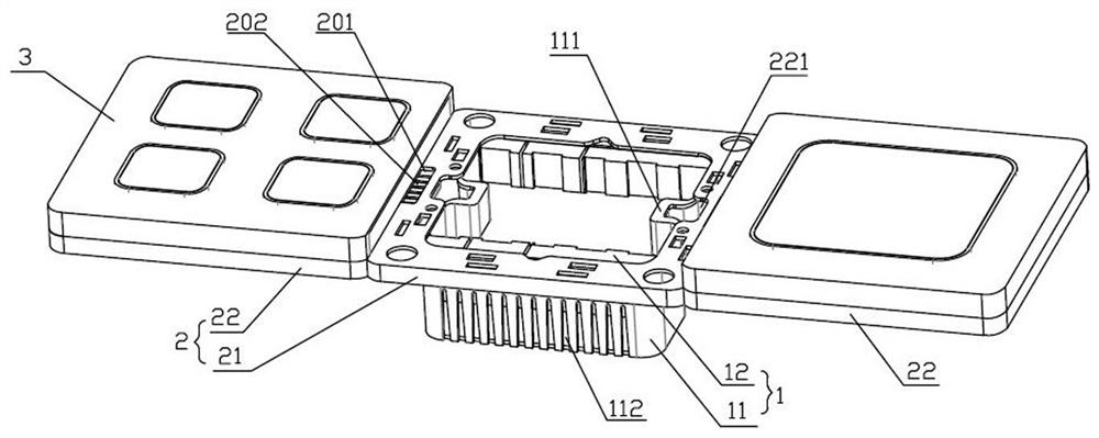 Multi-switch bottom box connecting structure