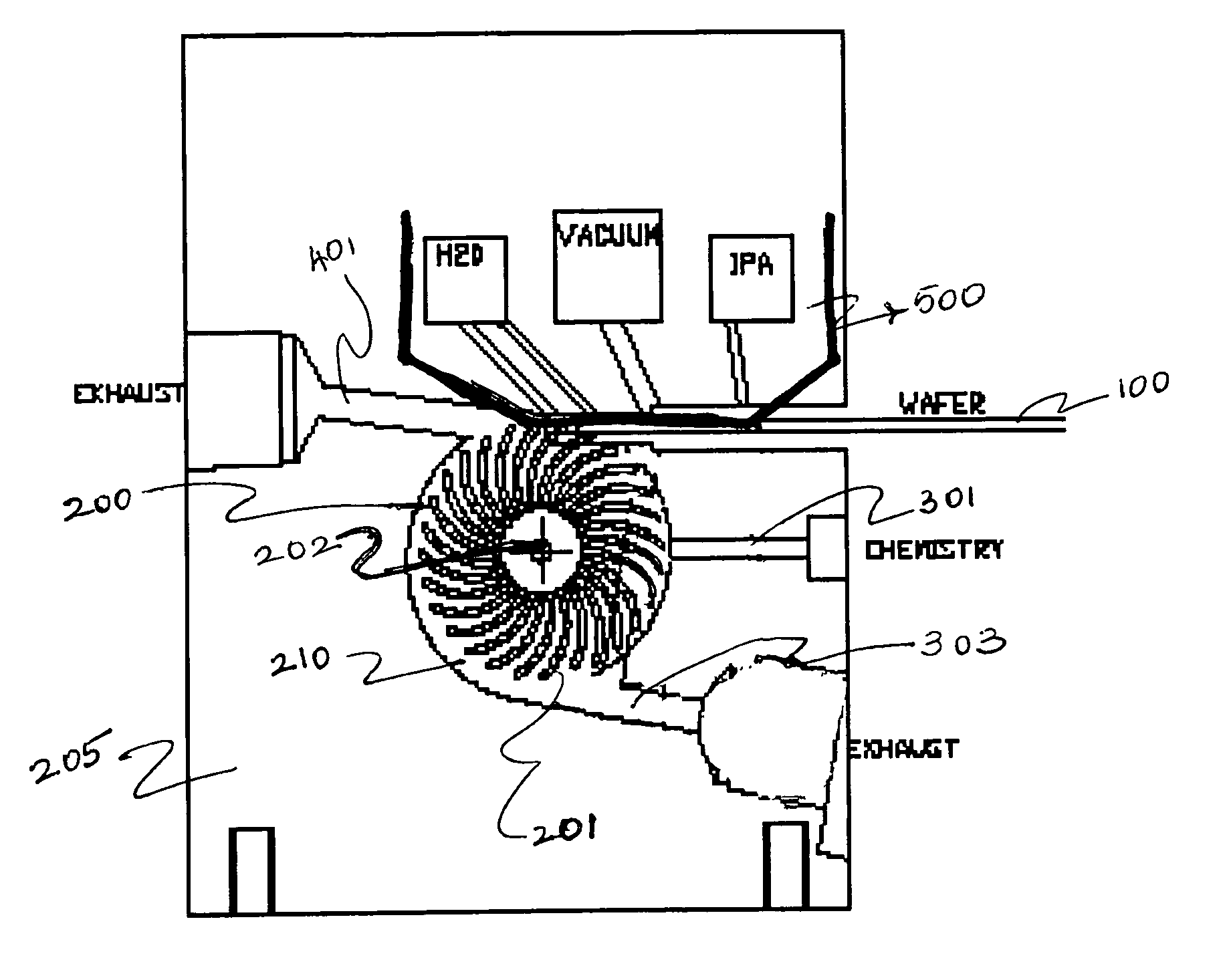 Apparatus for isolated bevel edge clean and method for using the same