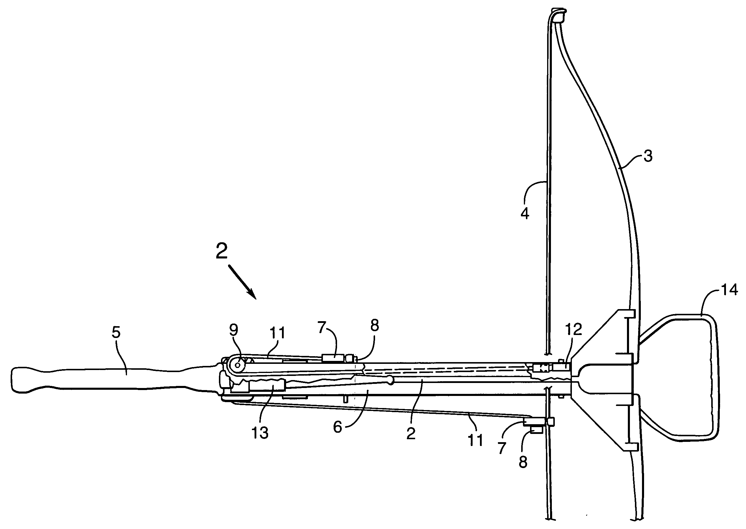 Crossbow cocking and stringing device