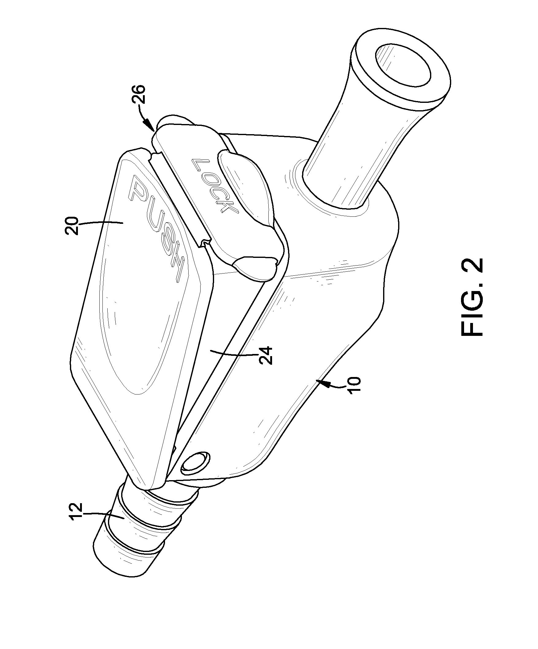 Manual switch for a closed suction tube