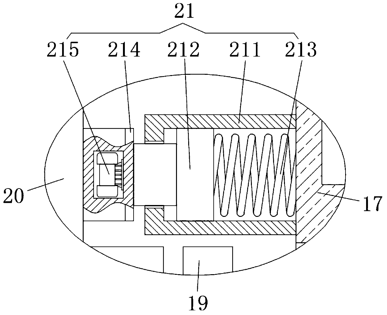 Periodic material crushing and grinding device