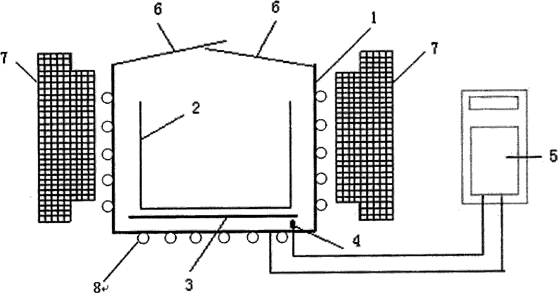 Method for preparing silicon solar battery pile face in magnetic field